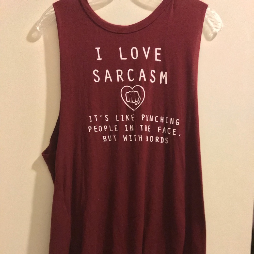 Burgundy muscle shirt